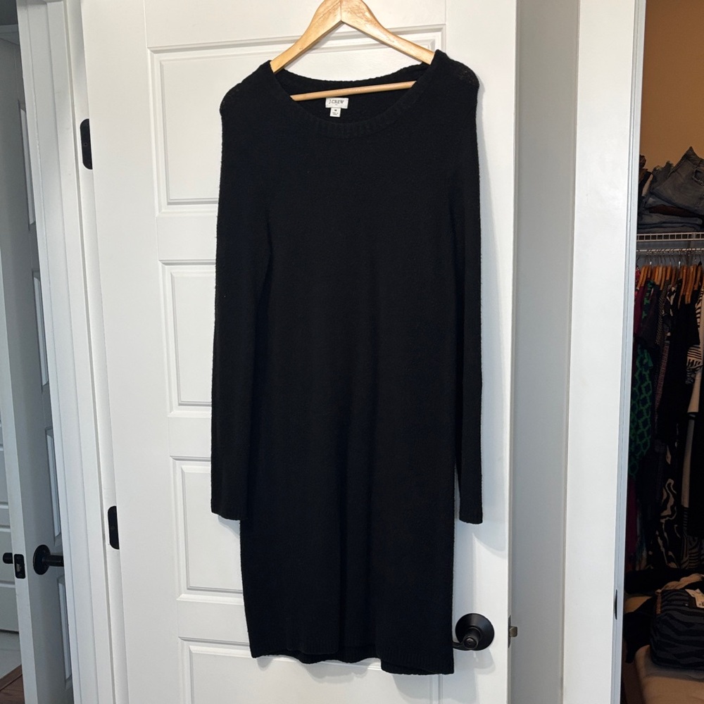 J. Crew Classic Black Long Sleeve Dress